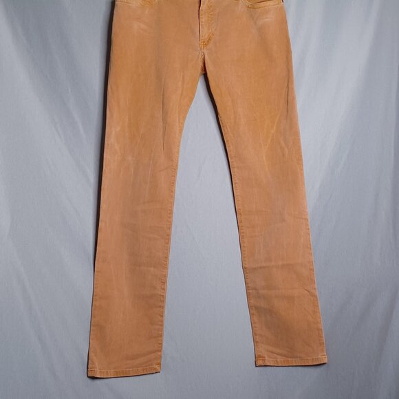 Robin's Jean Pants Mens 36 Apricot Velvet Slim Straight Casual HipHop Streetwear - Picture 3 of 14